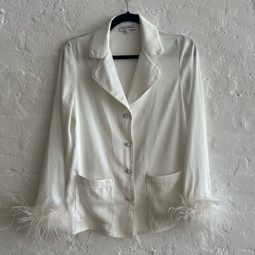 NADINE MERABI Darcie Pajama TOP ONLY SIZE S